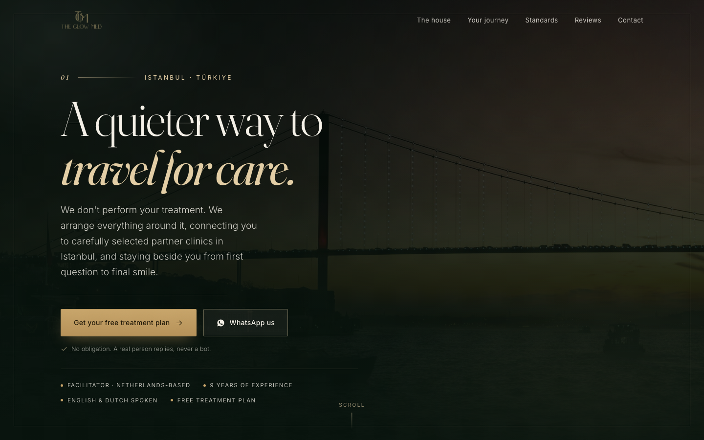 Preview of the Concierge premium website concept for The Glow Med
